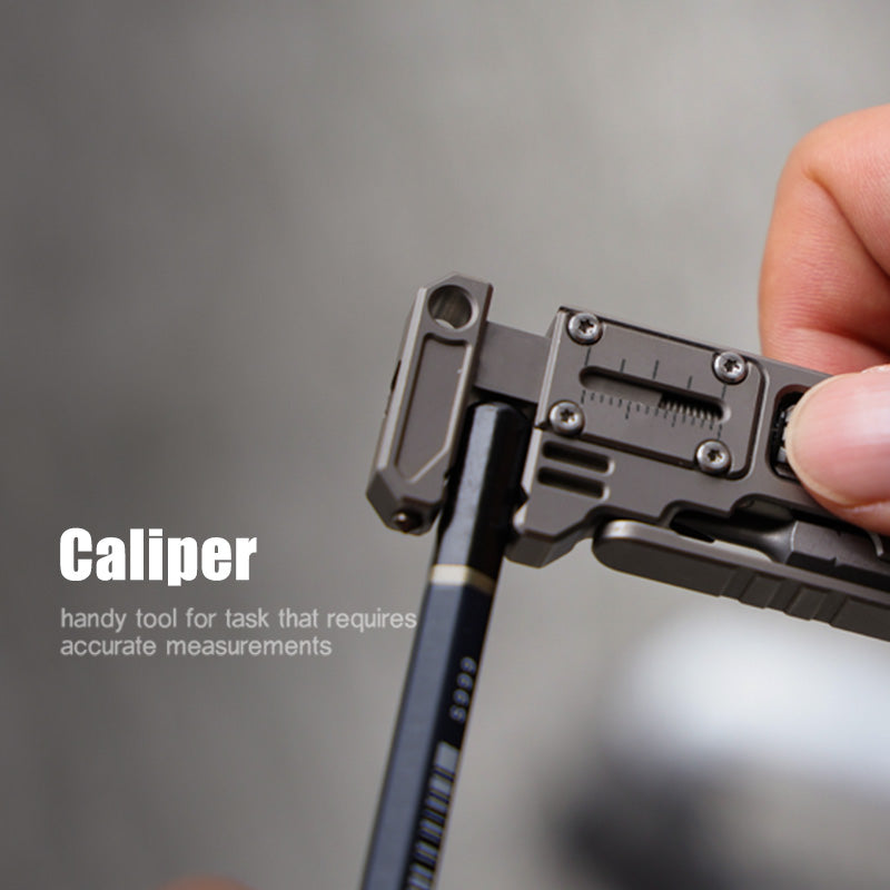 PryMax 2.0 Titanium All-in-1 Multi-Function Pry Bar - GR5 with 12 Tools & 5 Tritium Slots EDC
