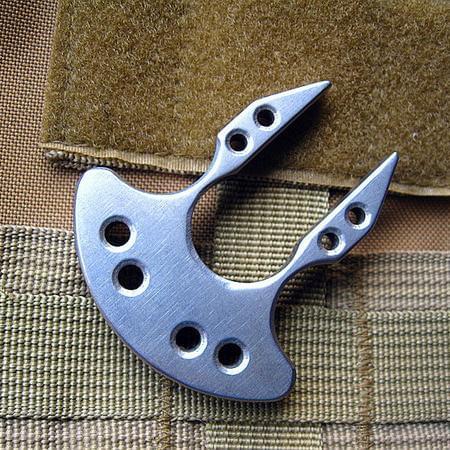 9Cr13 Steel Crab Claw Ring - Single Finger 56HRC Forks Security Friendly