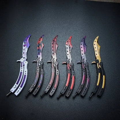 CSGO Butterfly Knife Trainer Blind Box - Armed Shark Balisong Random Skin Flipper