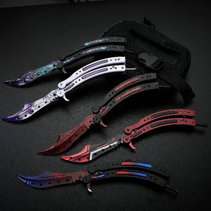 CSGO Butterfly Knife Trainer Blind Box - Armed Shark Balisong Random Skin Flipper
