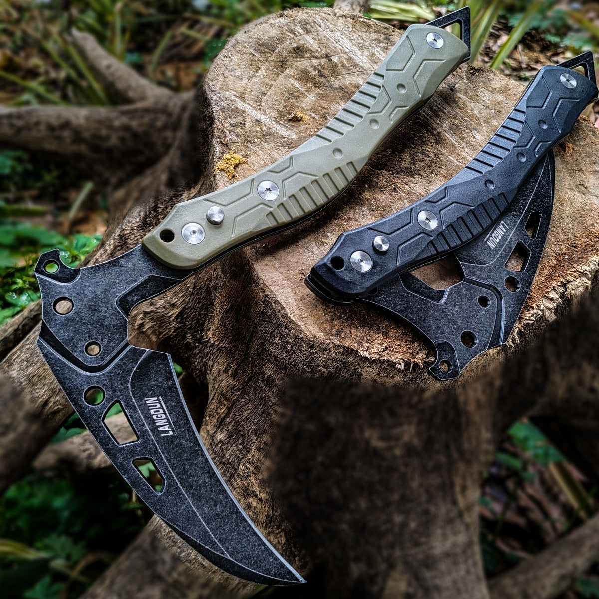 3Cr13 Steel Folding Axe Knife - Ice Axe Design Window Breaker EDC Tool