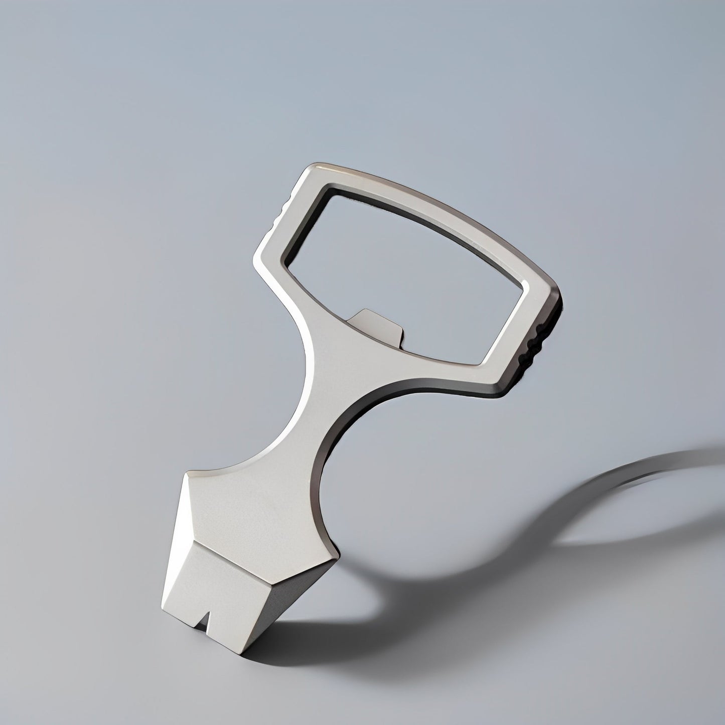 TC4 Titanium Alloy Multi-Tool Knuckle Ring - Bottle Opener Self Defense Spike
