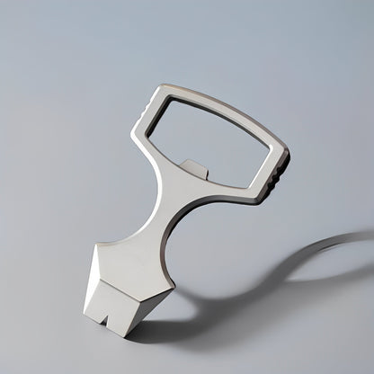 TC4 Titanium Alloy Multi-Tool Knuckle Ring - Bottle Opener Self Defense Spike