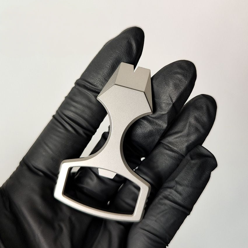 TC4 Titanium Alloy Multi-Tool Knuckle Ring - Bottle Opener Self Defense Spike