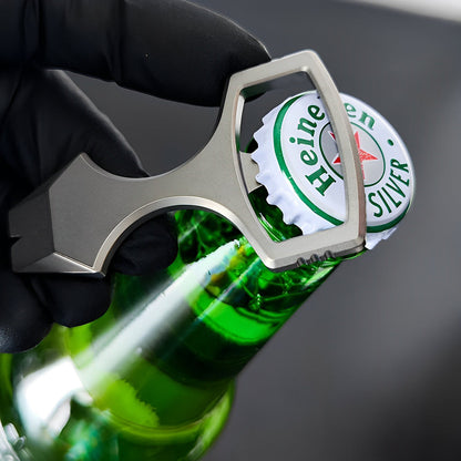 TC4 Titanium Alloy Multi-Tool Knuckle Ring - Bottle Opener Self Defense Spike