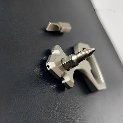 TC4 Titanium Alloy Multi-Tool Knuckle Ring - Bottle Opener Self Defense Spike