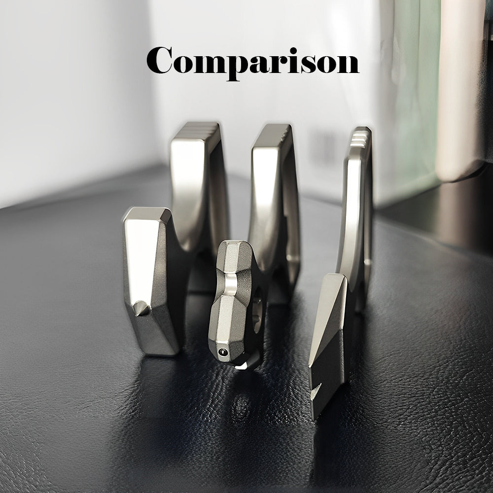 TC4 Titanium Alloy Multi-Tool Knuckle Ring - Bottle Opener Self Defense Spike
