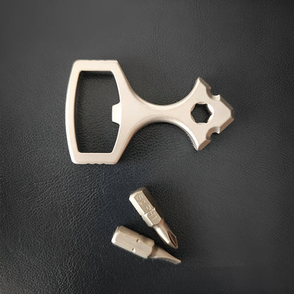 TC4 Titanium Alloy Multi-Tool Knuckle Ring - Bottle Opener Self Defense Spike