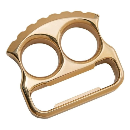 Brass Two Finger Knuckles - 18mm Ultra Thick Bottle Opener Brush Finish