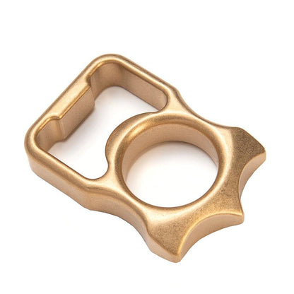 H-59 Brass Compact Bottle Opener Knuckle Ring - Stonewash 12mm EDC
