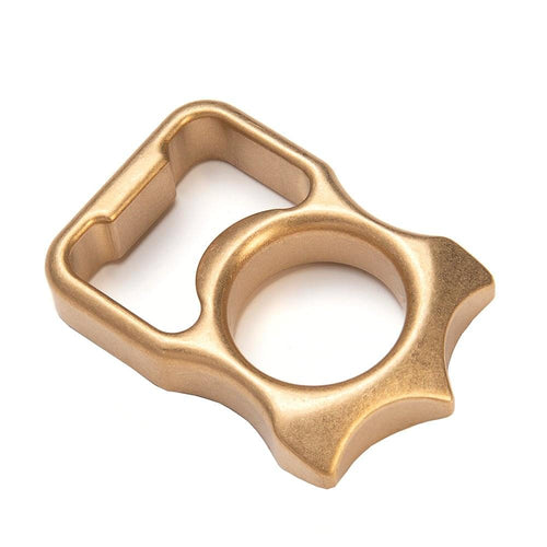 H-59 Brass Compact Bottle Opener Knuckle Ring - Stonewash 12mm EDC