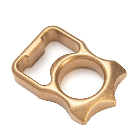 H-59 Brass Compact Bottle Opener Knuckle Ring - Stonewash 12mm EDC