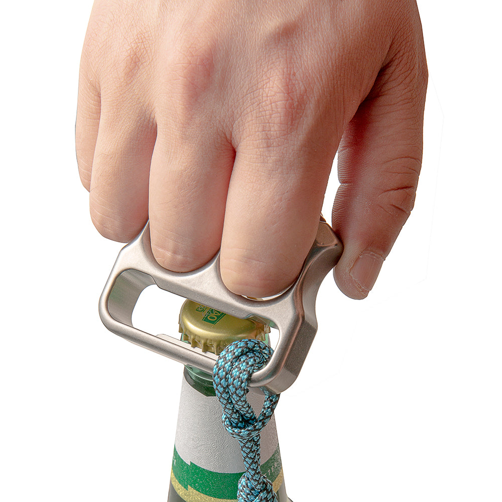 EDC Knuckles – TC4 Titanium Two Finger Bottle Opener 18mm 115g Sandblasted