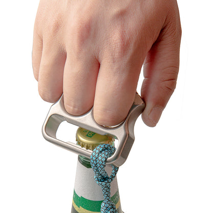 EDC Knuckles – TC4 Titanium Two Finger Bottle Opener 18mm 115g Sandblasted