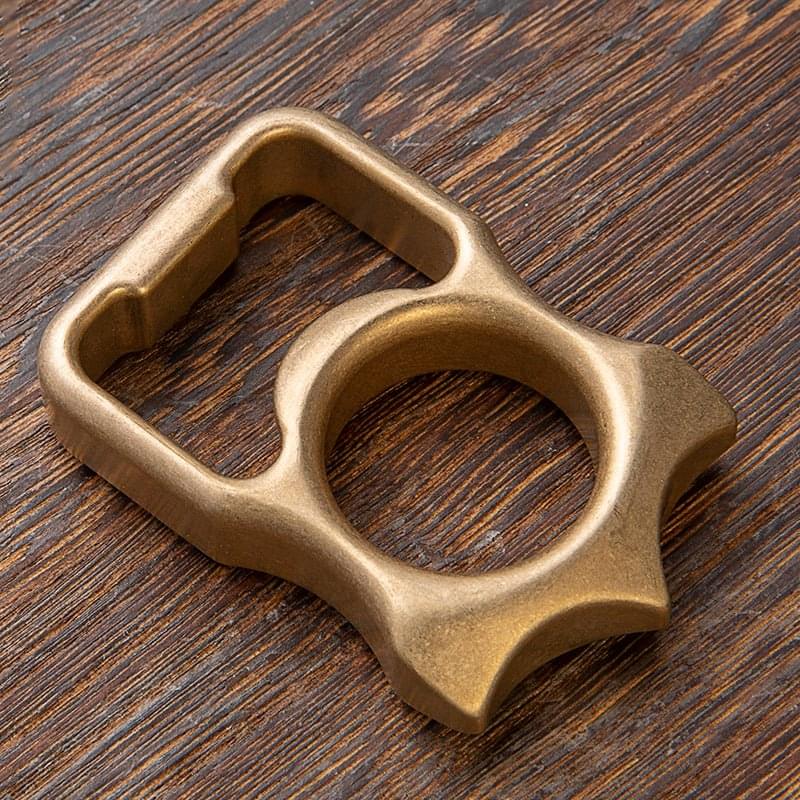H-59 Brass Compact Bottle Opener Knuckle Ring - Stonewash 12mm EDC