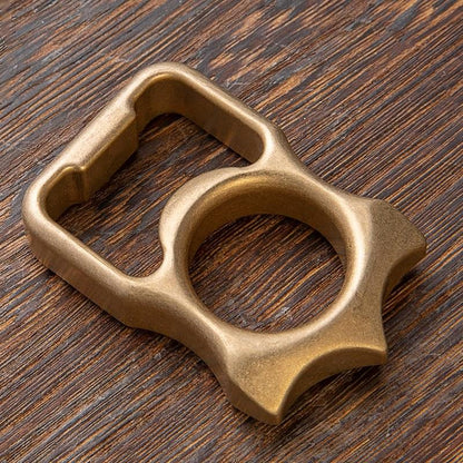 H-59 Brass Compact Bottle Opener Knuckle Ring - Stonewash 12mm EDC