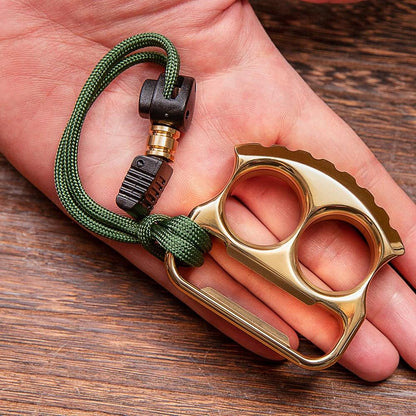 Brass Two Finger Knuckles - 18mm Ultra Thick Bottle Opener Brush Finish