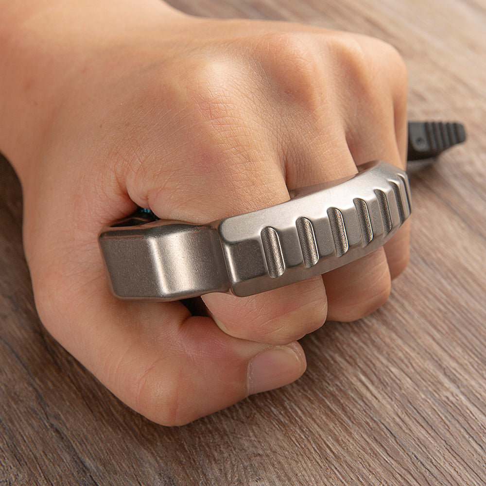 EDC Knuckles – TC4 Titanium Two Finger Bottle Opener 18mm 115g Sandblasted
