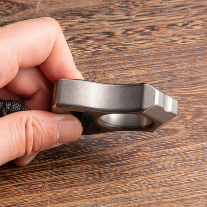 TC21 Titanium Extreme-Thick 18mm Bottle Opener Knuckle - Stonewash Aerospace Grade