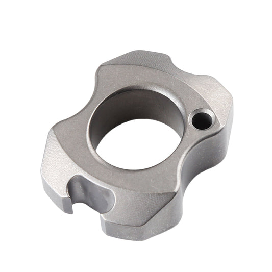304 Stainless Steel Ultra-Thick Knuckle Bottle Opener - 14mm Sandblasted EDC Ring