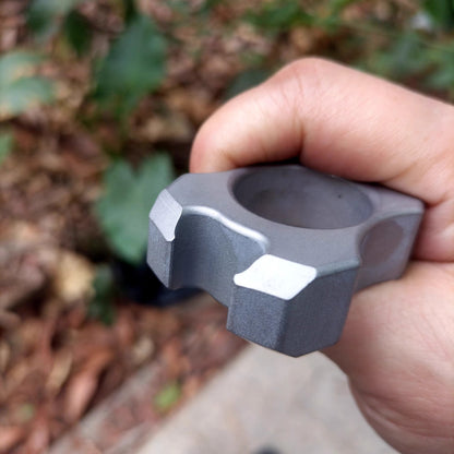 304 Stainless Steel Ultra-Thick Knuckle Bottle Opener - 14mm Sandblasted EDC Ring