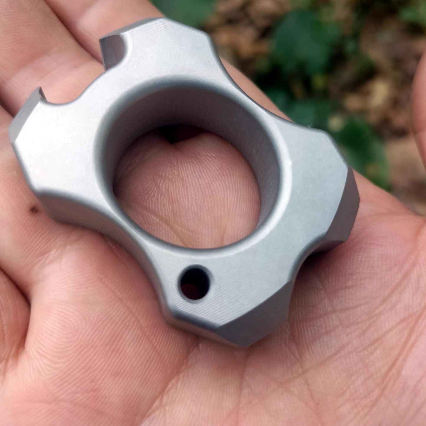 304 Stainless Steel Ultra-Thick Knuckle Bottle Opener - 14mm Sandblasted EDC Ring