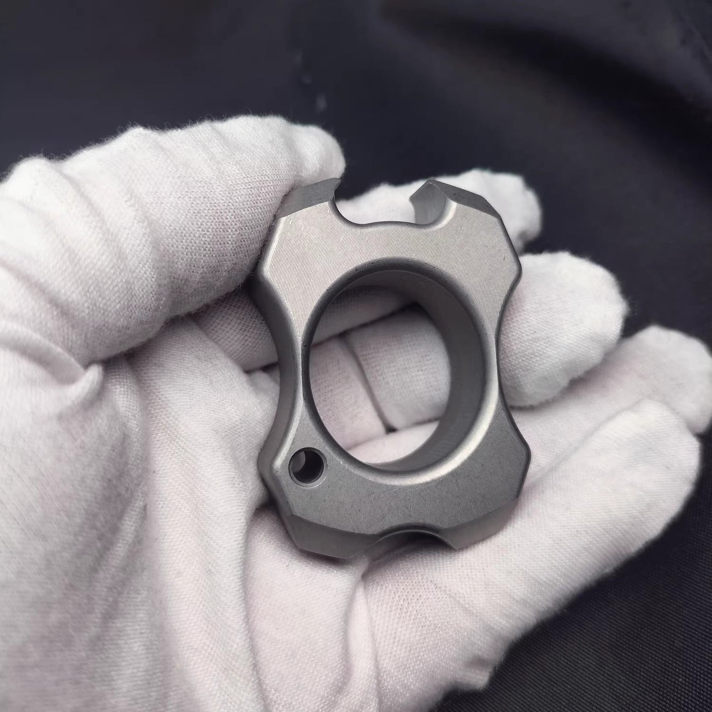 304 Stainless Steel Ultra-Thick Knuckle Bottle Opener - 14mm Sandblasted EDC Ring
