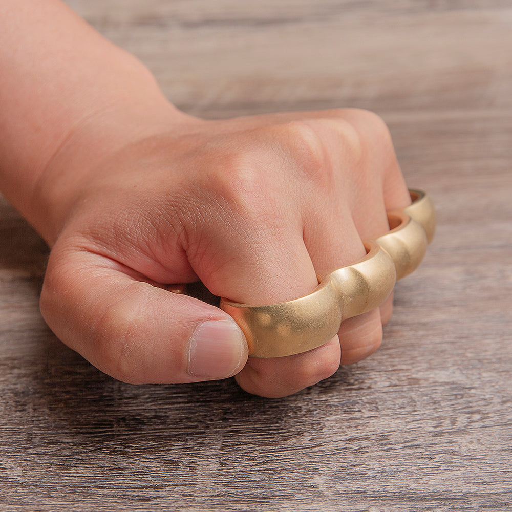 Classic Brass Knuckles - American Style Four Finger Stonewash Finish