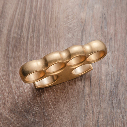 Classic Brass Knuckles - American Style Four Finger Stonewash Finish