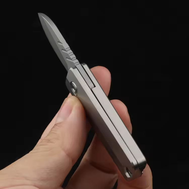 TiSpin Blade Titanium Magnetic Fidget Utility Knife - D2 Steel EDC Multi-Tool