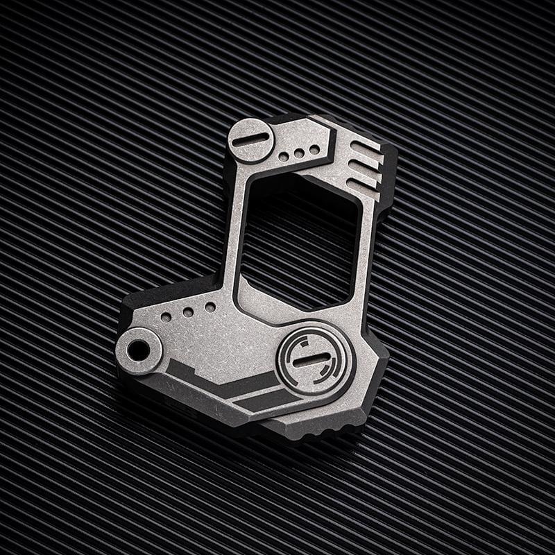 TC4 Titanium Single Finger Ring - Wasteland Style Sandblast 15mm Lightweight