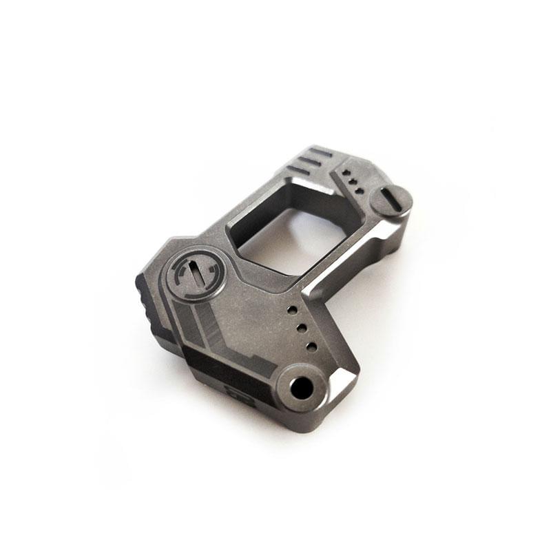 TC4 Titanium Single Finger Ring - Wasteland Style Sandblast 15mm Lightweight