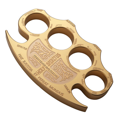 Brass Knuckles - Four Finger Constantine Holy Spiritus Design Heavy Duty