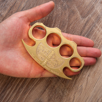 Brass Knuckles - Four Finger Constantine Holy Spiritus Design Heavy Duty