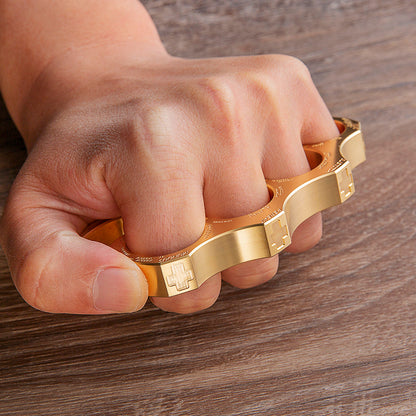 Brass Knuckles - Four Finger Constantine Holy Spiritus Design Heavy Duty