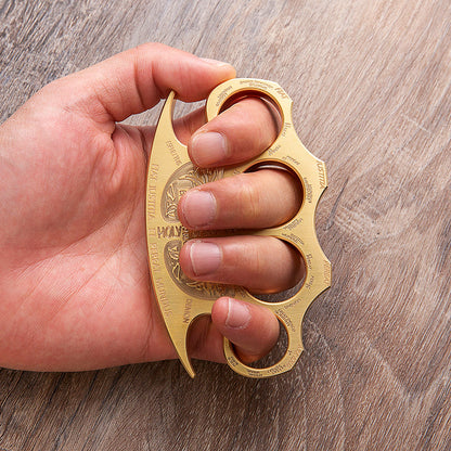 Brass Knuckles - Four Finger Constantine Holy Spiritus Design Heavy Duty
