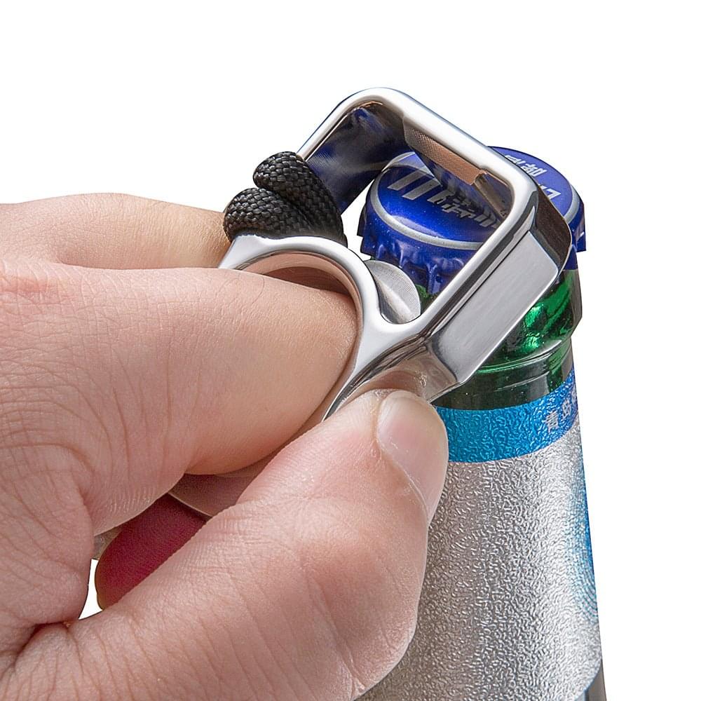 304 Stainless Steel Single Finger Ring - 12mm Thick Bottle Opener Multi-Tool