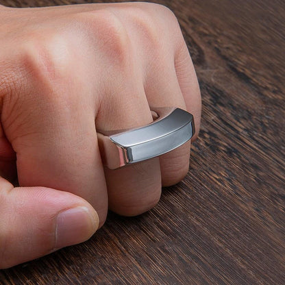 304 Stainless Steel Single Finger Ring - 12mm Thick Bottle Opener Multi-Tool