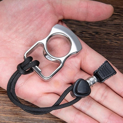 304 Stainless Steel Single Finger Ring - 12mm Thick Bottle Opener Multi-Tool