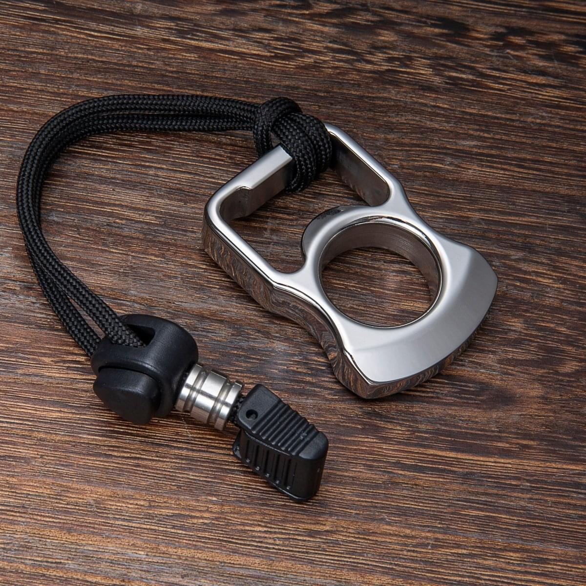 304 Stainless Steel Single Finger Ring - 12mm Thick Bottle Opener Multi-Tool