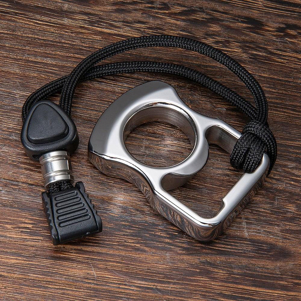 304 Stainless Steel Single Finger Ring - 12mm Thick Bottle Opener Multi-Tool
