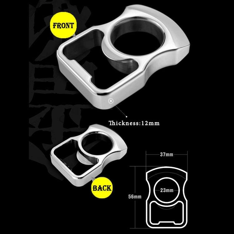 304 Stainless Steel Single Finger Ring - 12mm Thick Bottle Opener Multi-Tool
