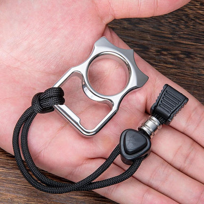 304 Stainless Steel Compact Bottle Opener Knuckle Ring - Polished 12mm