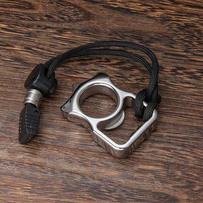 304 Stainless Steel Compact Bottle Opener Knuckle Ring - Polished 12mm