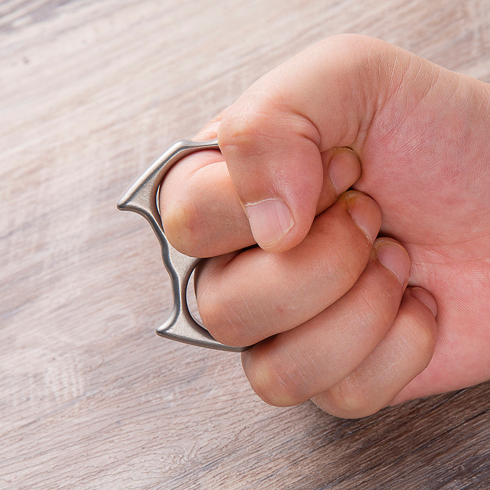 TC4 Titanium Pit Bull Ultra-Thick Two Finger Knuckle - Stonewash 15mm Lightweight