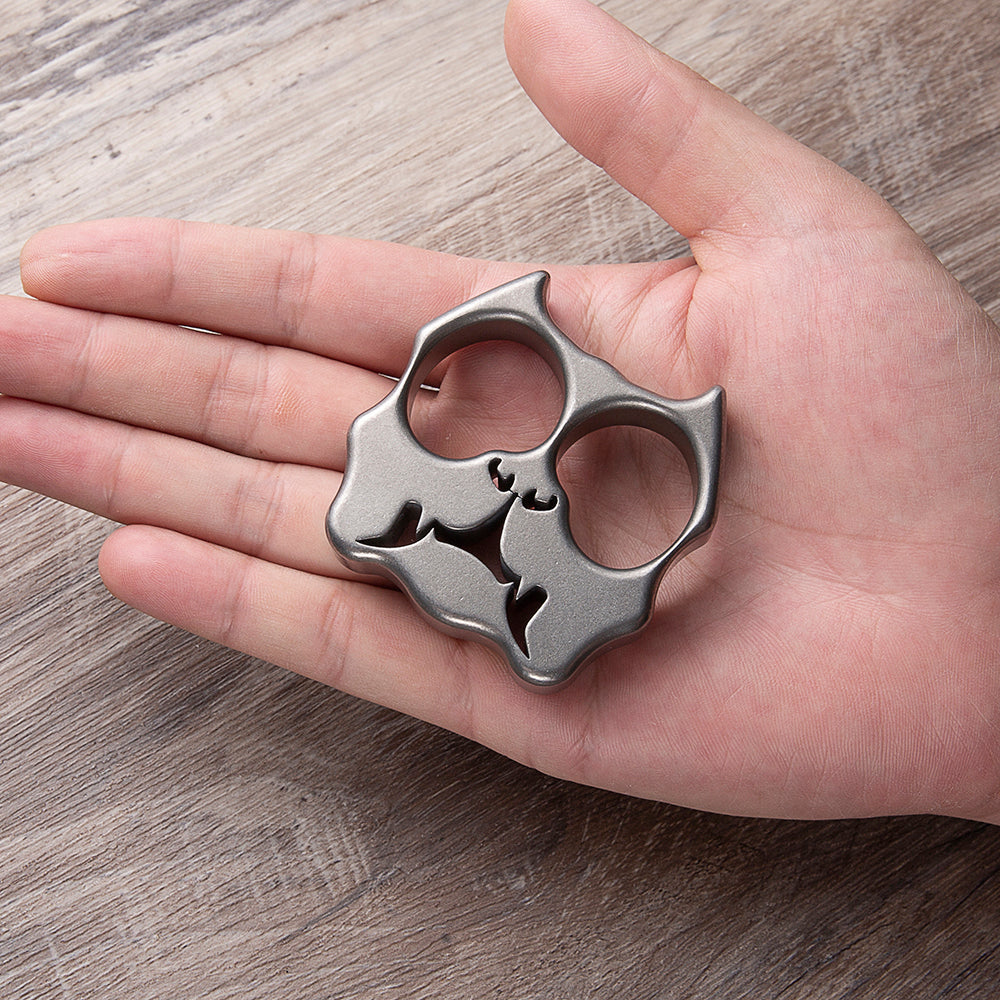 TC4 Titanium Pit Bull Ultra-Thick Two Finger Knuckle - Stonewash 15mm Lightweight