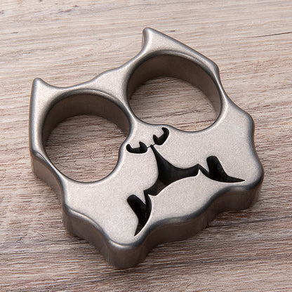 TC4 Titanium Pit Bull Ultra-Thick Two Finger Knuckle - Stonewash 15mm Lightweight