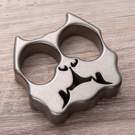 TC4 Titanium Pit Bull Ultra-Thick Two Finger Knuckle - Stonewash 15mm Lightweight