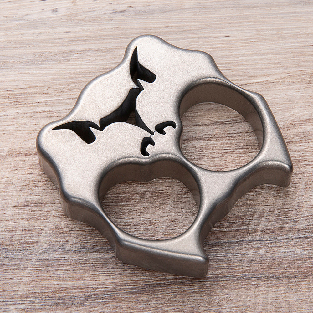 TC4 Titanium Pit Bull Ultra-Thick Two Finger Knuckle - Stonewash 15mm Lightweight