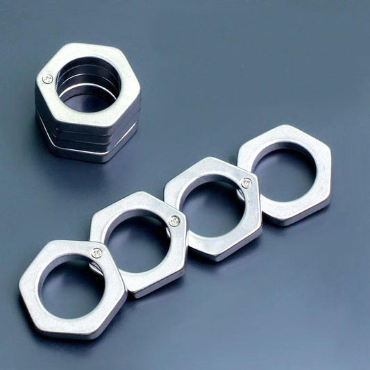 304 Stainless Steel Hexagon Transformable Folding Knuckle - Stonewash 110g